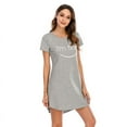 thumbnail image 2 of FEREMO Women's Cotton Sleepwear Cartoon Printed Night Dress Short Sleeve Lounge Wear Sleepshirt, 2 of 5