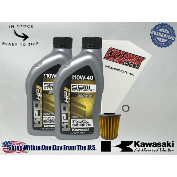 Cyclemax Semi-Synthetic KPO Oil Change Kit fits 2006-2012 Kawasaki KX250F