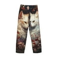 thumbnail image 3 of Fotbe Flower Cat Couple Men's Pajama Pants,Sleepwear Pants,Pj Bottoms Drawstring And Pockets-Small, 3 of 7