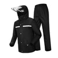 thumbnail image 4 of Traje de lluvia de 2 piezas, chaqueta impermeable plegable para pesca, ciclismo y acampada. L, 4 of 8
