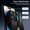 thumbnail image 2 of Shockproof Clear Case for iPhone 14 Pro Max, [Not Yellowing] [10FT Military Drop Protection] Hard Clear Back Four Corner Airbags Drop Protection Phone Cover, 6.7 inch, Black, 2 of 15