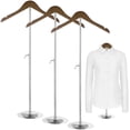 thumbnail image 1 of 3 Pcs T-Shirt Display Stands, Wooden Clothing Display Rack with Adjustable Height, Portable Garment Rack, Adjustable T-Shirt Display Holder, 1 of 7