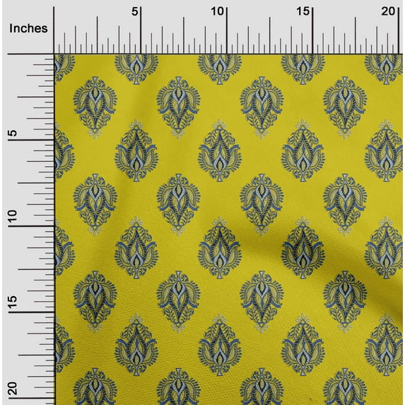 oneOone Viscose Chiffon Fabric Leaves Block Fabric Prints By Yard 42 Inch Wide