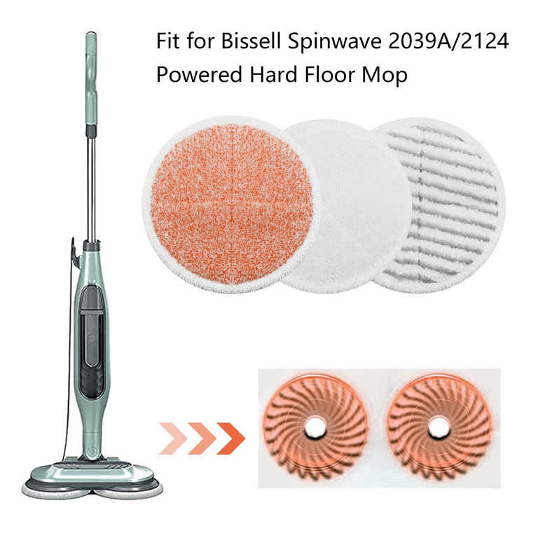 High-Quality 2124 Scrubby & Soft Pads For Bissell Spinwave Models 2039 And More