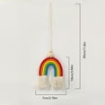 thumbnail image 3 of LYCAQL Macrame Rainbow Wall Hanging for Bedroom Nursery Baby Kids Rooms Playroom Colorful Small Tapestry Rope Woven Tassel Art Home Decor Handmade Craft Gift, 3 of 7