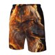 thumbnail image 4 of Balery Gold Flame Pattern Wolf Traje de Baño Estilo Hawaiano para Hombre, Shorts de Secado Rápido con Bolsillos-Large, 4 of 6