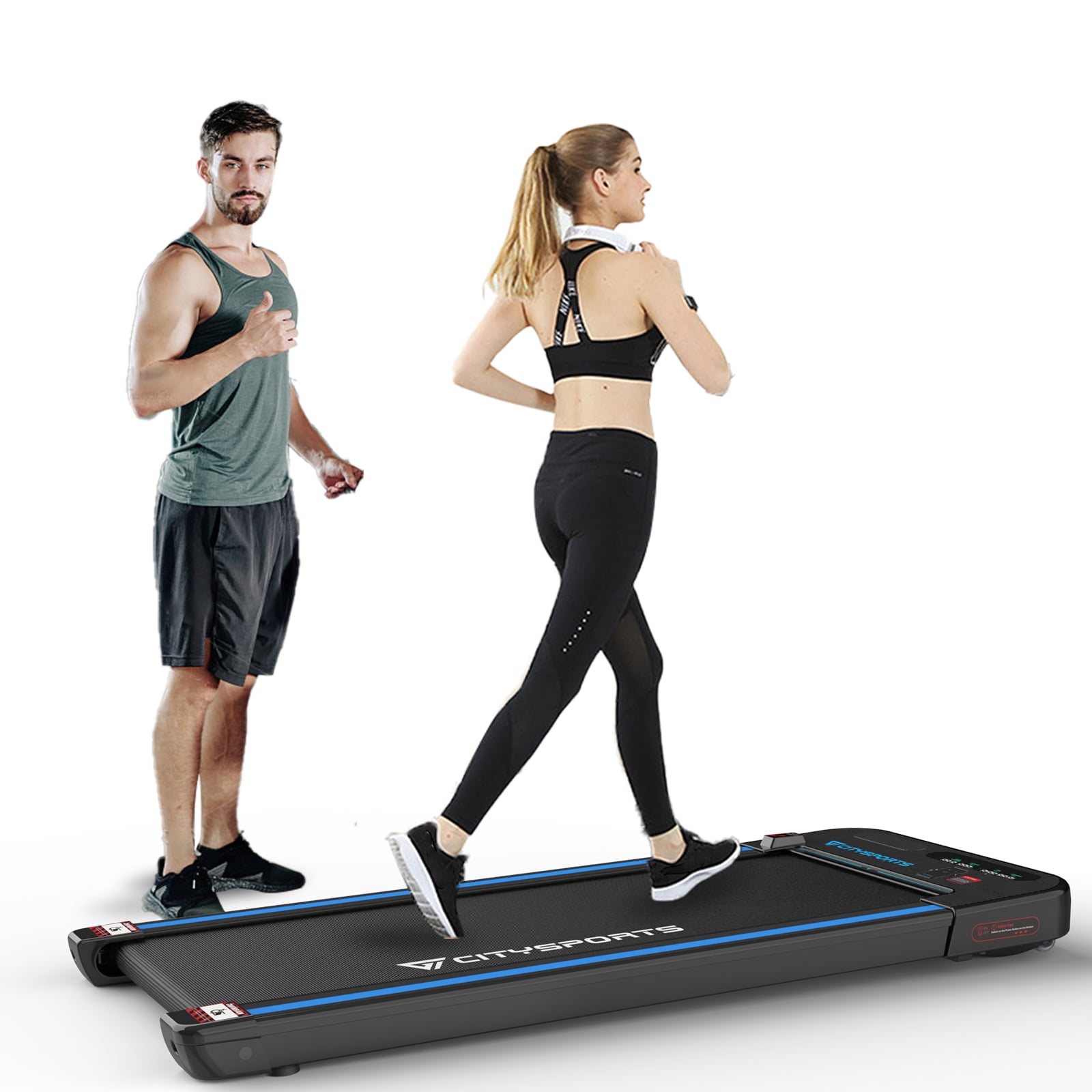 GEARSTONE Walking Pad Treadmill Under Desk Fitness Treadmill for Home LCD Portable Treadmill Underdesk Walmart