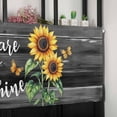 thumbnail image 6 of Yellow Sunflower Valances for Windows Farmhouse Kitchen Curtains Valances Rod Pocket Valance Curtains for Kitchen Windows Butterfly Sunshine Black Farmhouse Wood Window Valances for Bathroom 54"x18", 6 of 6
