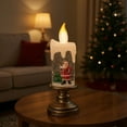 thumbnail image 6 of NWOKYZGH 1 Pack Christmas Flameless Candles Snow Globe Water Spinning Candle Lighted LED Battery Operated Candles Glittering Snow Globe for Holiday Xmas Party Table Centerpiece Home Decor, 6 of 6