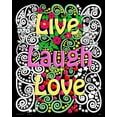 thumbnail image 2 of Live Laugh Love - Fuzzy Velvet Coloring Poster for Kids, Toddlers and Adults (Excellent quiet time arts and crafts activity) - Arrives uncolored, 2 of 2