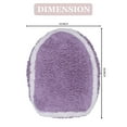 thumbnail image 2 of Home Weavers Allure Bathroom Rug Toilet Lid Seat Cover, Elastic Edges, 100% Cotton Soft Universal Fit for Standard Round Elongated Bath Room Bowl Lids, Washable, 18"x18" Toilet Lid Cover, Purple, 2 of 8