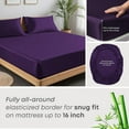 thumbnail image 3 of 100% Bamboo King Sheet Set - Ultra Soft, Breathable & Cooling, Ideal for Hot Sleepers, 16" Deep Pocket, Hotel Luxury Bedding (Purple), 3 of 8