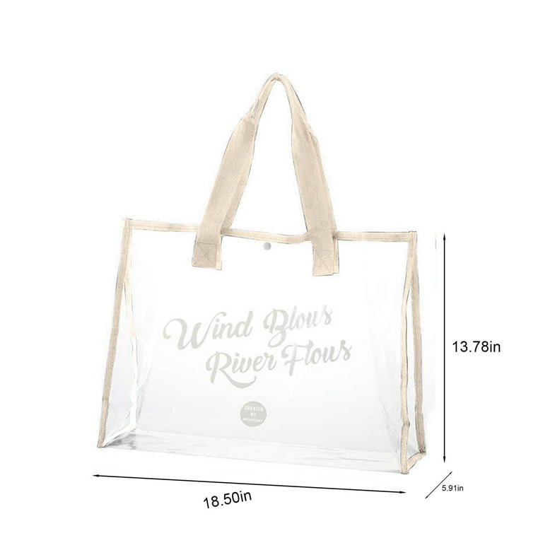 SDJMa Clear Bags Large Beach Bags for Women Plastic Waterproof Shoulder Handbag PVC Gym Tote Bags for Summer Pool Stadium Work SDJMa Clear Bags Large Beach Bags for Women Plastic Waterproof Shoulder Handbag PVC Gym Tote Bags for Summer Pool Stadium Work