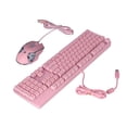 thumbnail image 3 of Teclado mecánico ergonómico 104 teclas 22 efectos de iluminación teclado rosa para juegos de alta sensibilidad para Gamers PC, 3 of 5