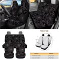 thumbnail image 3 of HUISEFOR Black Spider Web Car Seat Cover Full Set Halloween Design 15 Pcs Fashion Car Accessories with Steering Wheel Cover Belt Cover Car Trash Can Air Vent Storage Bag Coasters, 3 of 7
