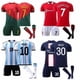 thumbnail image 4 of New Boys Kids Football Kit Short Shirt Sock Set Football arsenal away kit #9, 4 of 5