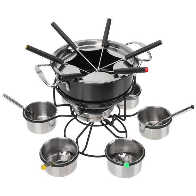 OUNONA 1 Set of Melting Fondue Set in Black for Cheese Fondue at Home Cooking Events