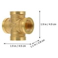 thumbnail image 2 of KAKOWELY Conector De Dorado De Vías Para Tuberías Con Rosca 1/2 Ideal Para Agua Y, 2 of 5
