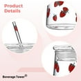 thumbnail image 2 of Glass Tumbler with Strawberry Pattern 16 oz, Cold Drink Cup with Lid and Straw, Heat Resistant Clear Juice Glass, Cute Fruit Design Drinking Cup for Summer Beverages, 2 of 5