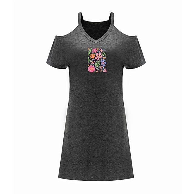 Vestido de verano con hombros descubiertos para mujer, vestido de línea a para el trabajo, fiesta de compras , s S