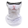 thumbnail image 2 of FUZHIQ Cute Bandana Face Mask, 3D Animal Neck Gaiter Face Mask Scarf with Ear Loops for Ski Hiking Riding Sports Outdoor, 2 of 3
