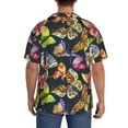 thumbnail image 3 of Fotbe Butterfly Wild Insect Camisa Estampada de Manga Corta para Hombre, Casual de Verano, Estilo Playero, Sin Arrugas-4X-Large, 3 of 5