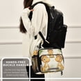 thumbnail image 6 of Dinosaurs with Hats Leaves Cartoon Insulated Lunch Bag Portable Cooler Bag Mommy Bag Large Capacity 6L, 6 of 9