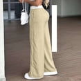 thumbnail image 5 of Women's Y2K Baggy Sweatpants Striped Wide Leg High Waisted Track Pants Casual Drawstring Jogger Pant with Pockets, 5 of 6