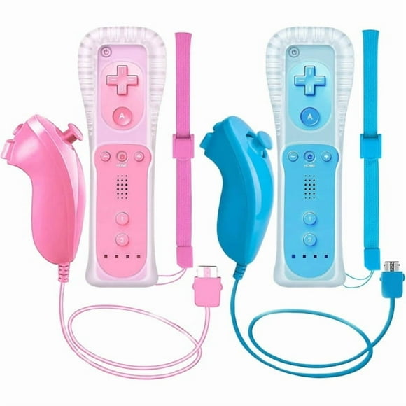Lot de 2 Manettes Sans Fil et Nunchuck pour console Wii et Wii U