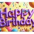 thumbnail image 4 of LUUFILx Happy Birthday Party Supplies Backdrop Colorful Balloon Decorations Banner Photography Props Celebration Background Party Decor, 4 of 8