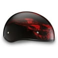 thumbnail image 4 of Daytona Helmets Slim Protective Motorcycle Half Helmet Skull Cap, Red, 4 of 6