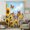 Yellow, Brown, Blue, variant on Summer Sunflowers Sheer Curtains 108" Extra Long for Living Room, Rustic Floral Fence Butterflies Blue Sky Light Filtering Privacy Drapes, Semi Sheer Window Treatment for Floor to Ceiling Window