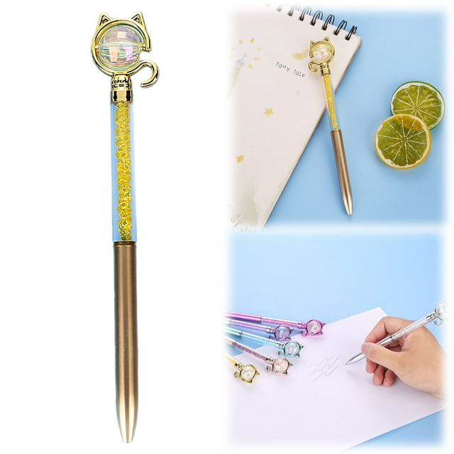 AKEGAMN Clearance! 2ml Creative Cat Shaped Ballpoint Pen Cute And Interesting Design Smooth Writing Colorful Ink Suitable For Student Cute Cat Design: This ballpoint pen features a cute cat shape, w