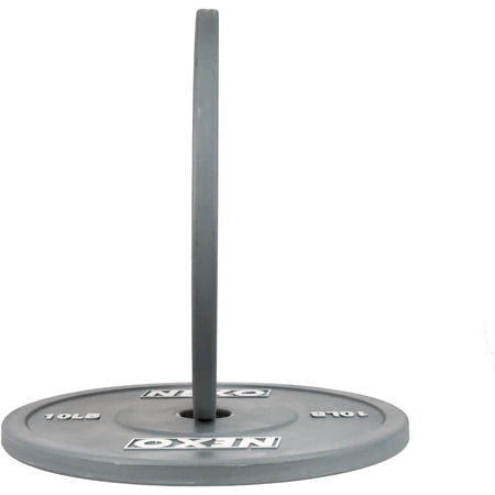 NEXO 10LB Rubber Bumper Plate Pair - Premium Matte Gray for Training