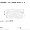 thumbnail image 2 of Uxcell 0.18"  Conector de cadena de bola de crimpado en concha de plástico transparente 20 piezas, 2 of 6