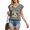 Dark Gray, variant on UNISHE Women's Aloha Hawaii Tropical Surf Palm Tree Retro Rainbow Graphic V Neck Sleeveless Tops T Shirt Breathable Tees