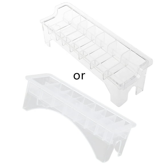 Universal 8/10 Grid Base Hair Clipper Limit Comb Storage Box Caliper for Case Guide Hair Styling Comb Organizer Tool Barber Accessories