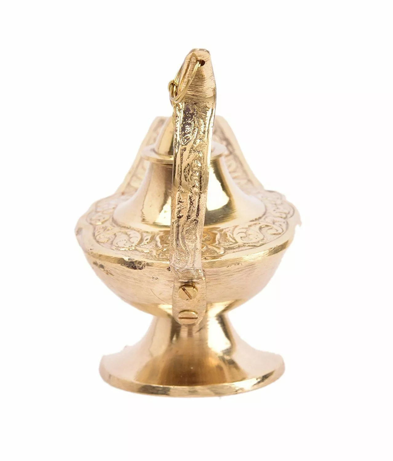 Lovely 5.5'' Decorative Brass Handmade Aladin Genie Oil Lamp Home Décor Collectible Souvenir -Xmas Gift