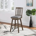 thumbnail image 4 of Mission Back Indoor Dining Room Swivel Stool Natural Bar Height - 29-32 in., 4 of 4