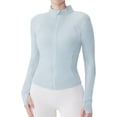 thumbnail image 1 of Womens Workout Jackets, Full Zip Slim Fit Athletic Running Sports Track Jacket with L, 1 of 9