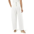 thumbnail image 2 of YDLCAFD Women's High Waisted Button Solid Color Loose Casual Straight Pants, 2 of 7
