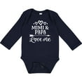 thumbnail image 3 of Inktastic Mimi and Papa Love Me for Grandchild Boys or Girls Long Sleeve Baby Bodysuit, 3 of 5