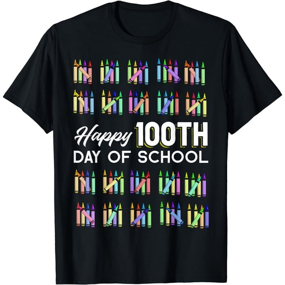 Happy 100th Day Of School Student Gift 100 Days Of School T-Shirt Black 2X-Large