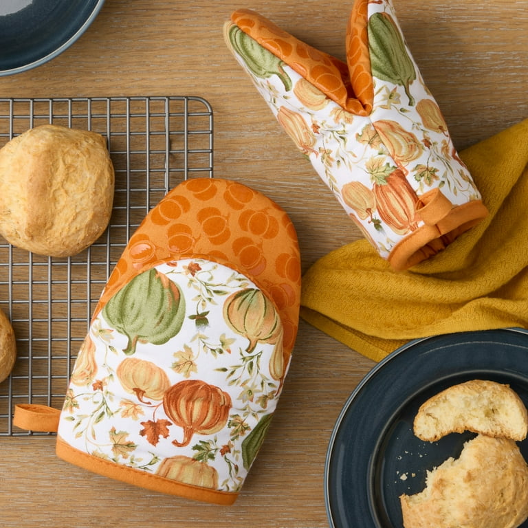 MARTHA STWEART Autumn Harvest Mini Oven Mitt 2-Pack Set, 100