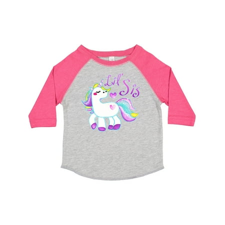 

Inktastic Lil Sis Unicorn- Little Sister Gift Toddler Toddler Girl T-Shirt