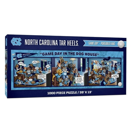 YouTheFan NCAA North Carolina Tar Heels Purebred Fans Gameday in the Dog House 1000PC Puzzle