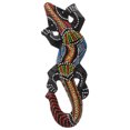 thumbnail image 3 of PATKAW - Escultura de gecko de madera tailandesa hecha a mano, estilo del sudeste asiático, estilo lagarto, para el hogar, adorno único y creativo para colgar en la pared o de mesa., 3 of 5