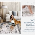 thumbnail image 5 of ASPILLOW 8'x10' Area Rugs for Living Room Washable Non-Slip Area Rugs Ultra-Soft Indoor Abstract Carpet Rust, 5 of 6