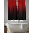 thumbnail image 5 of Dark Red Black Ombre Sheer Curtains 72 Inch Length 2 Panels Set Window Treatments, Modern Abstract Art Striped Gradient Rod Pocket Semi Curtains for Living Room/Bedroom/Kitchen Décor, 104"W x 72"L, 5 of 7