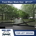 thumbnail image 2 of Ofertas Únicas 1 Par 28"+17" Limpiaparabris Delantero para Jaguar XF X260 15-24 Conjunto Premium con Estabilidad Mejorada, 2 of 8